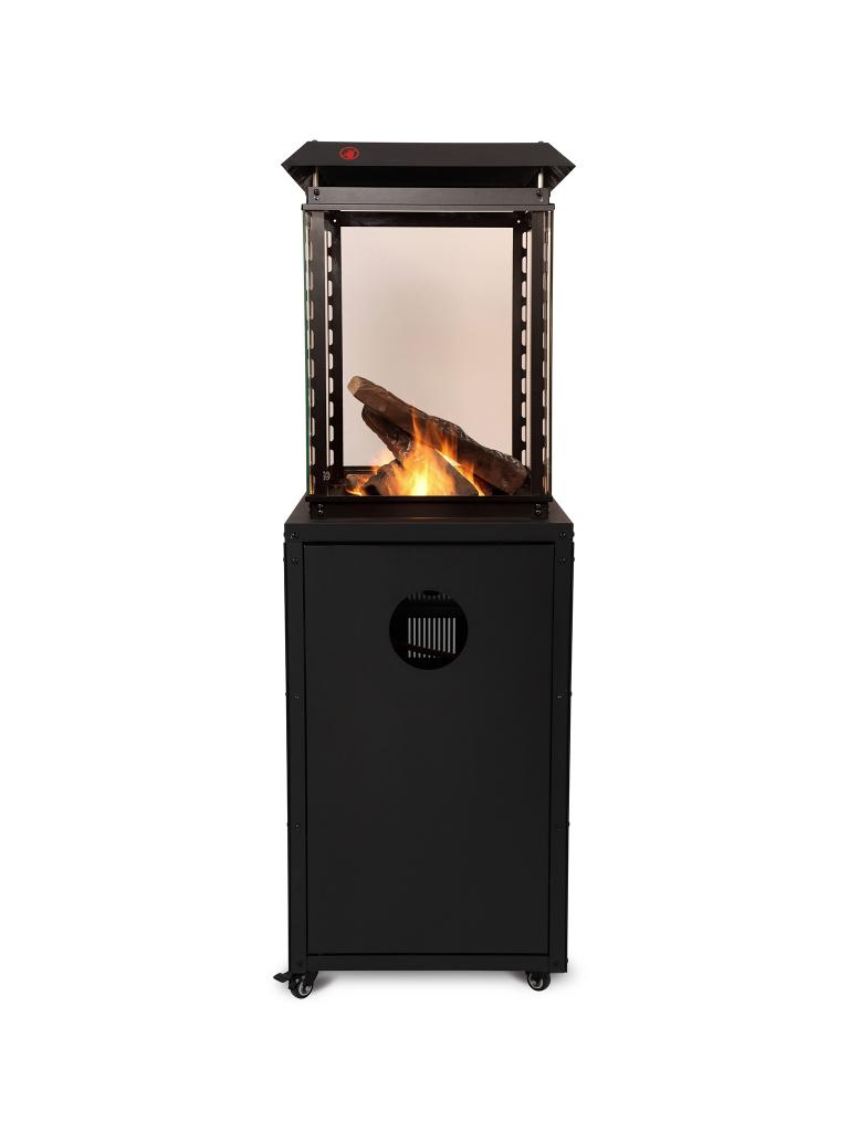 Chauffage de terrasse - Patio - Propane - Blocs de lave - Noir - H 149 x L 47 x P 47 CM - G-Line