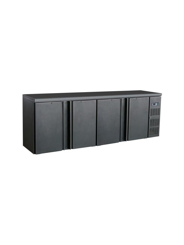 Refroidisseur Bar - 700 Litres - 4 Portes - Noir - H 86 x 254,2 x 51,3 CM - 230V - Combisteel - 7450.0325