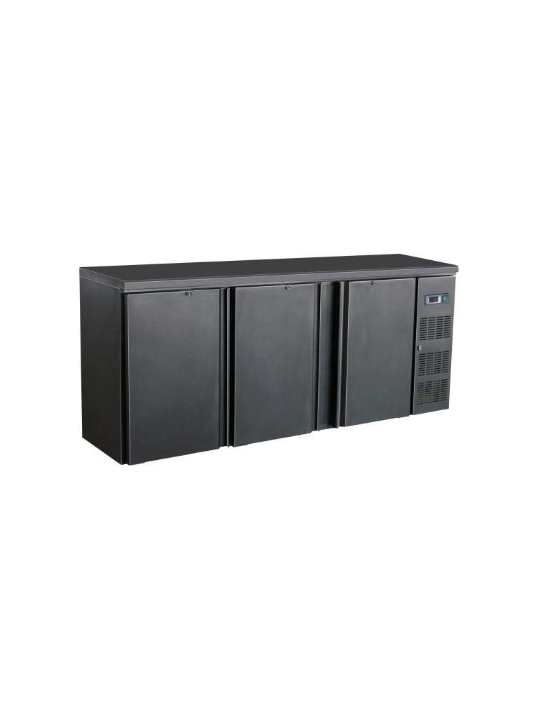 Refroidisseur Bar - 540 Litres - 3 Portes - Noir - H 86 x 200,2 x 51,3 CM - 230V - Combisteel - 7450.0320