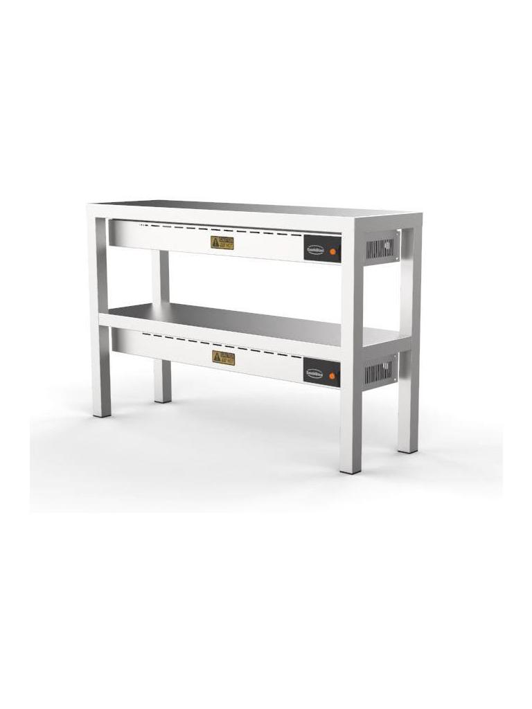 Etagere - Céramique Chauffante - 2 Niveaux - 2 x 4 Radiateurs - 140 CM - Combisteel - 7020.0740