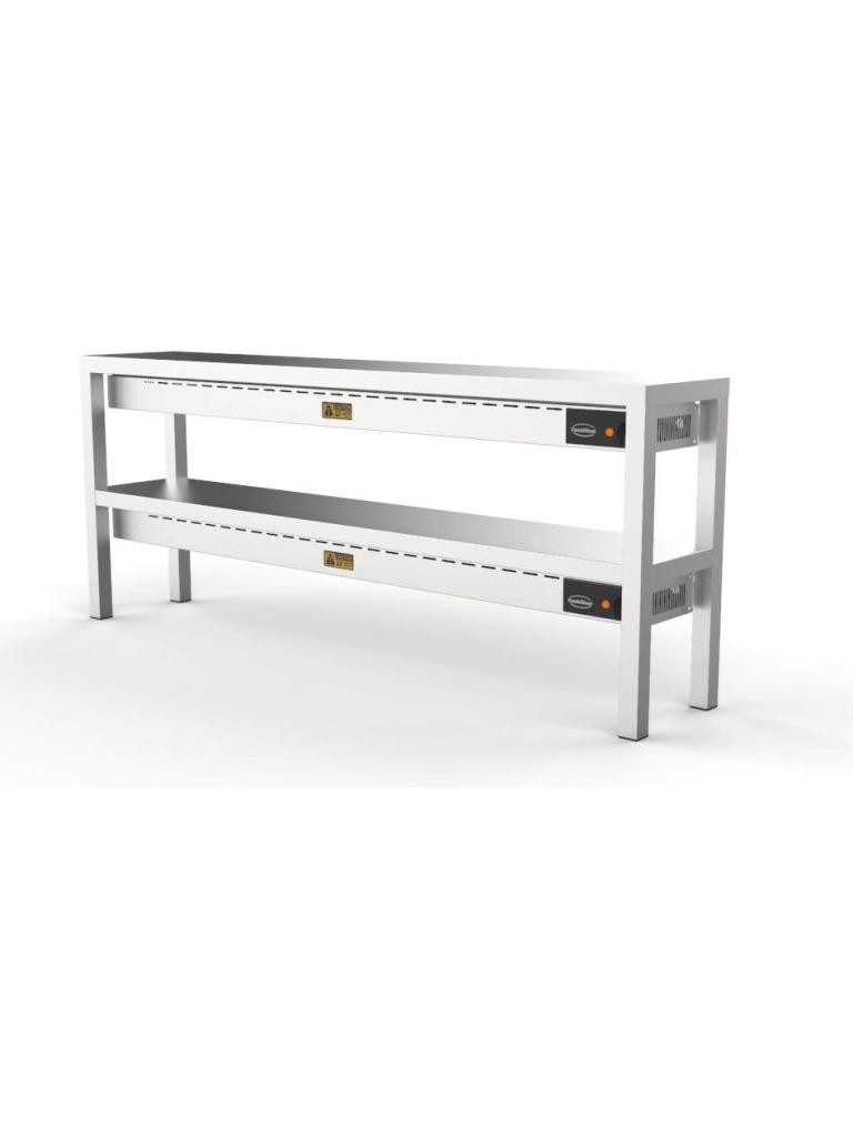 Etagere - Céramique Chauffante - 2 Niveaux - 2 x 4 Radiateurs - 160 CM - Combisteel - 7020.0745