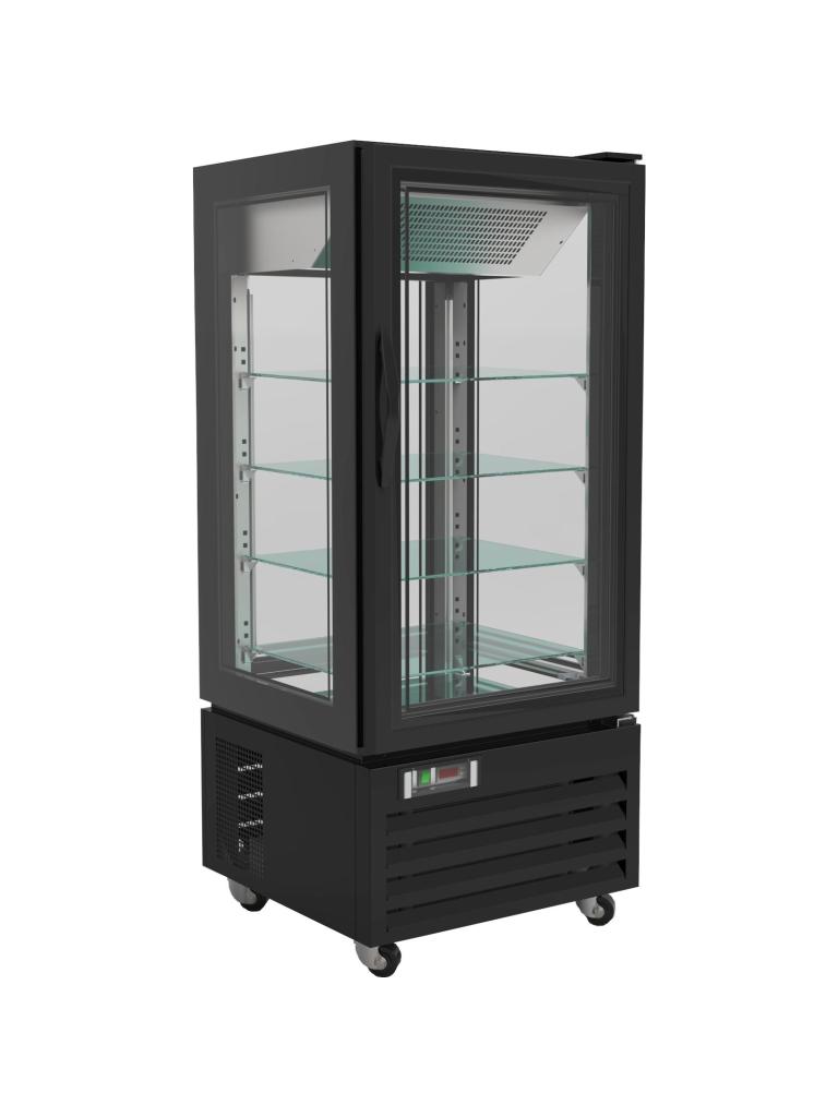 Caisse pâtissière réfrigérée - 280 Litre - H 150 x 65 x 65 CM - Noir - 230V - Combisteel - 7450.0840