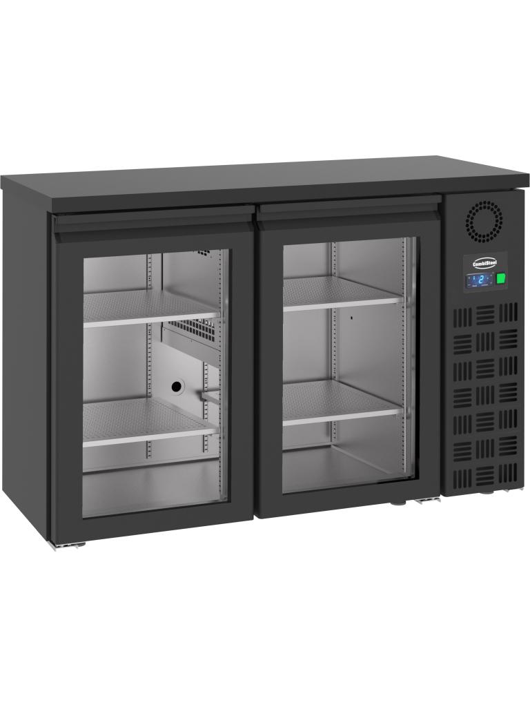 Display Bar Glacière - 320 Litres - 2 Portes - H 95 x 138 x 55 CM - Noir - 230V - Combisteel - 7489.5285