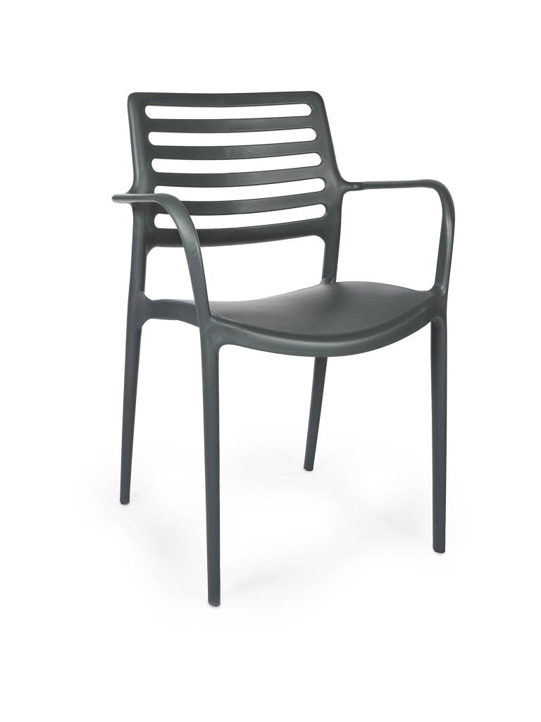 Chaise de patio - Louise - Anthracite - Plastique - G-Line