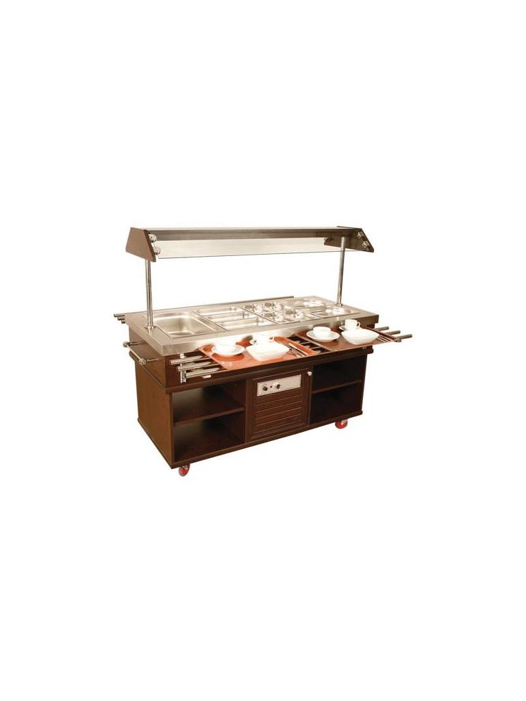 Warm Buffet - 4x 1/1 GN - RVS - 230V - H 140 x B 150 x D 70 CM - Combisteel