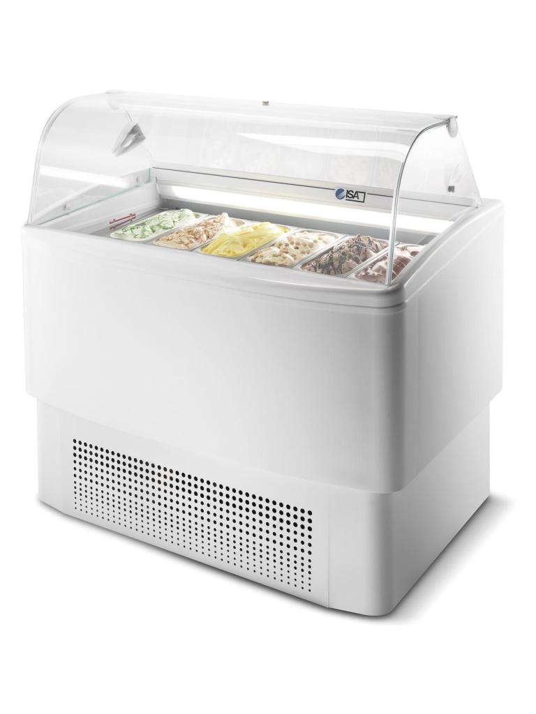 Schepijsvitrine Fiji - 6x 5 Liter - 230V - H 124.7 x B 121.4 x D 63 CM - Combisteel