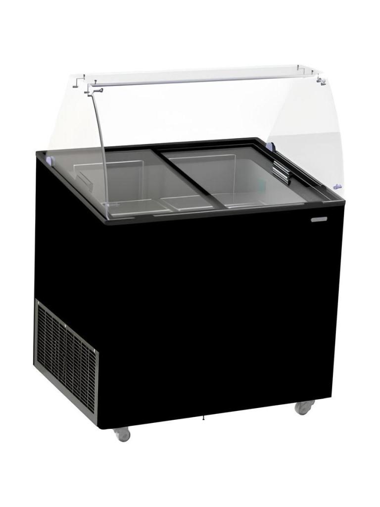 Schepijsvitrine Corsica - 6x 5 Liter - Zwart - 230V - H 122.9 x B 90.9 x D 68.4 CM - Combisteel