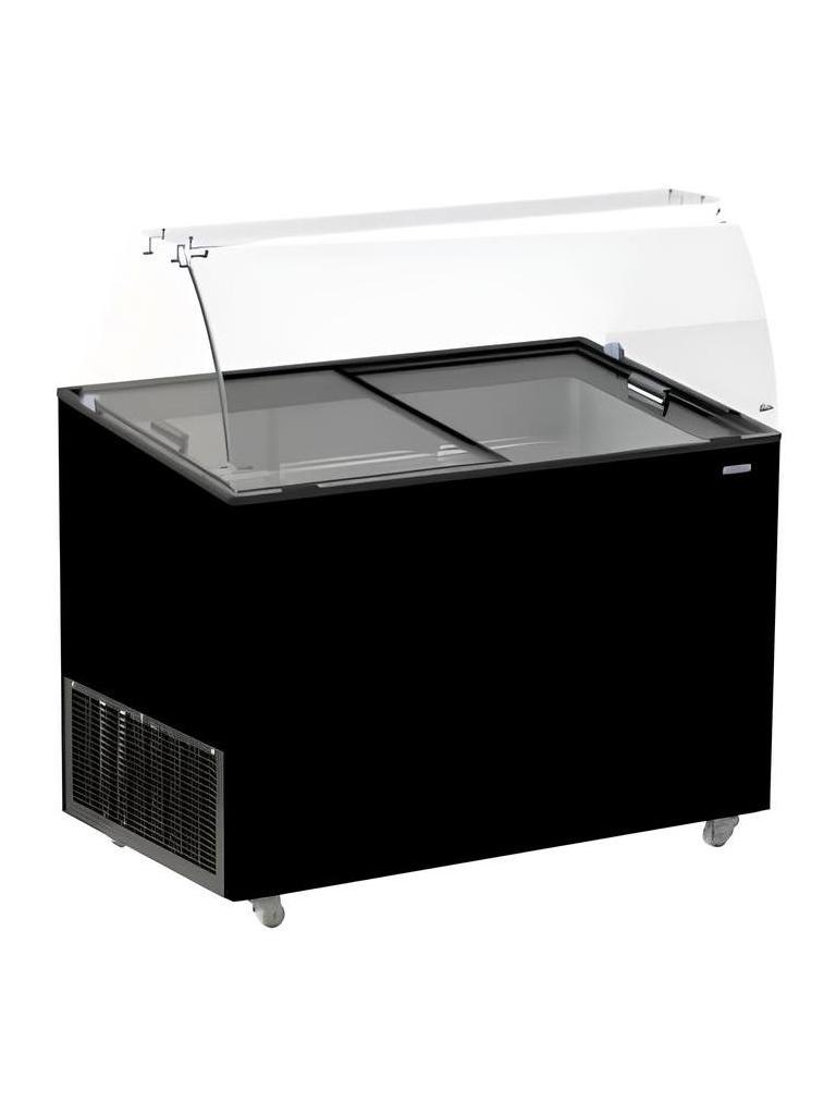 Schepijsvitrine Java - 8x 5 Liter - Zwart - 230V - H 122.9 x B 118.4 x D 68.4 CM - Combisteel