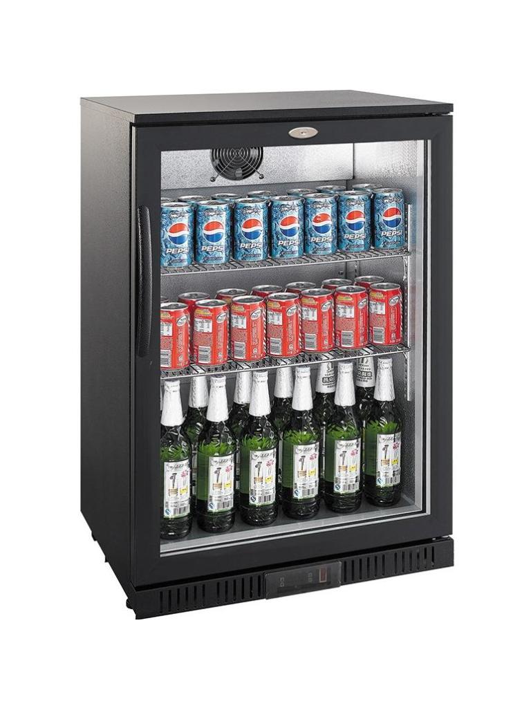 Barkoeler - 1-Deurs - 128 Liter - Zwart - 230V - H 85 x B 60 x D 52 CM - Combisteel