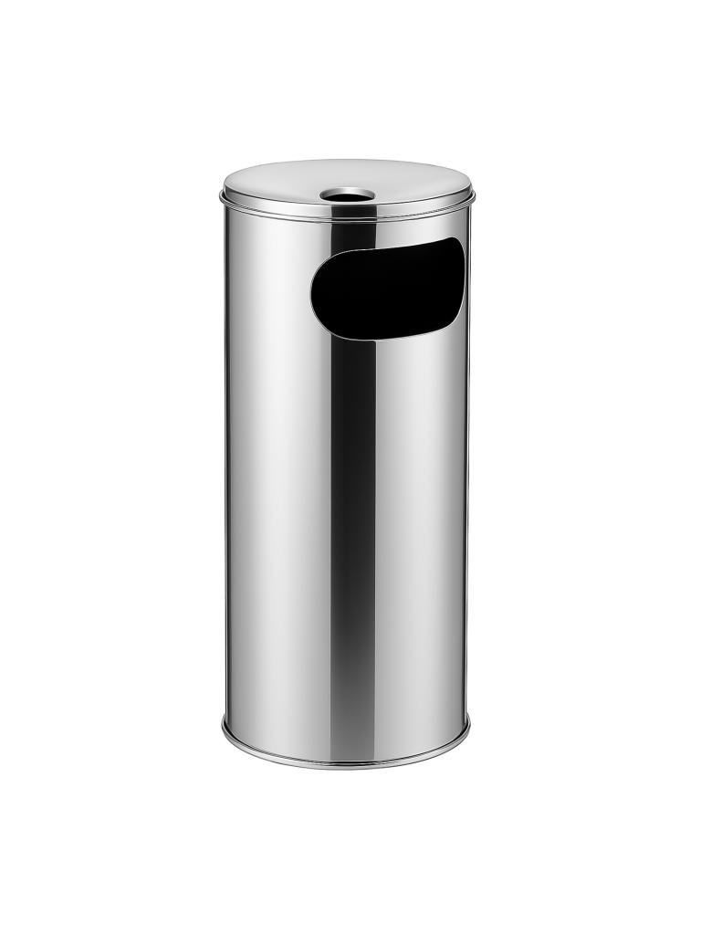Poubelle avec cendrier - 30 Litres - Acier Inoxydable - G-Line