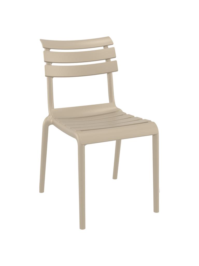 Chaise de terrasse Helen - Empilable - Taupe - Plastique - G-Line