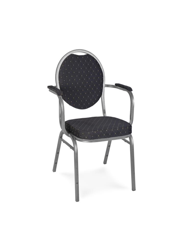 Stackchair / Chaise empilable - Havana Black - Accoudoirs - Hammertone - G-Line