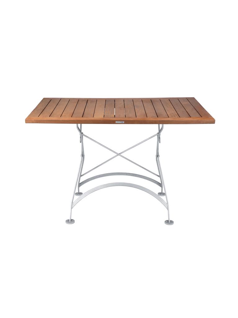 Table de terrasse - 120 x 80 CM - Teck - Fonte - G-Line