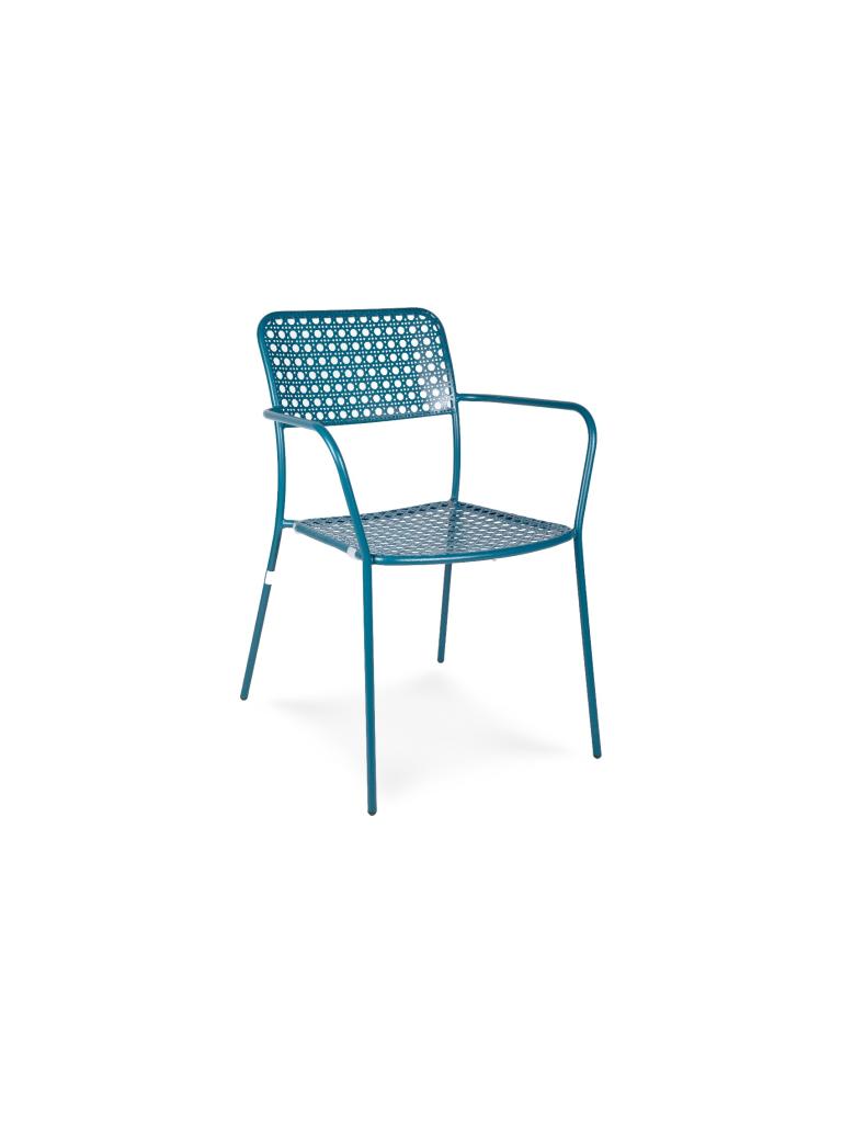Chaise de terrasse Toscane - Acier bleu - G-Line