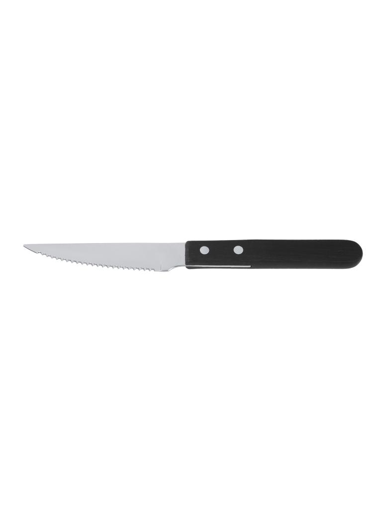 Couteau à steak - 20,5 CM - Manche Noir - Preto - G-Tableware - 6 pièces - G-line