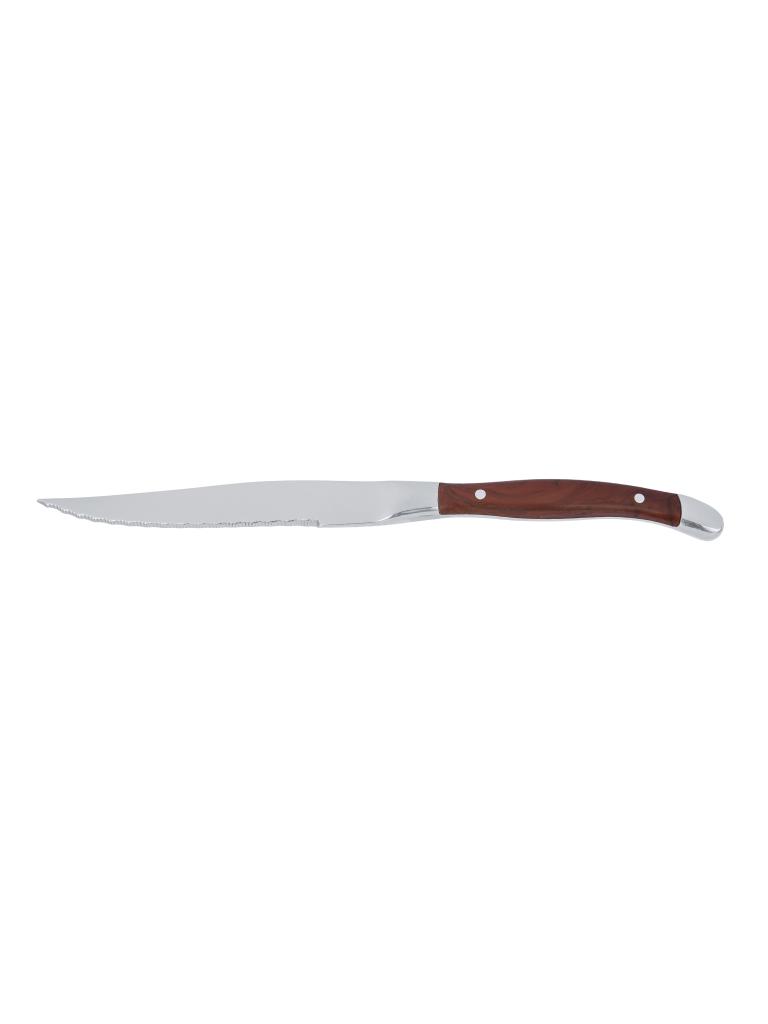 Couteau à steak - 23,2 CM - Manche Marron - Chuletero - G-Tableware - 6 pièces - G-line