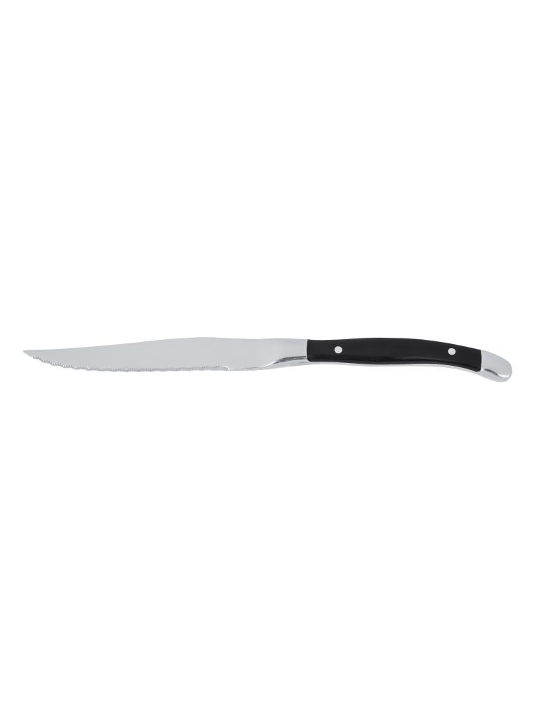 Couteau à steak - 23,2 CM - Manche Noir - Chuletero - G-Tableware - 6 pièces - G-line