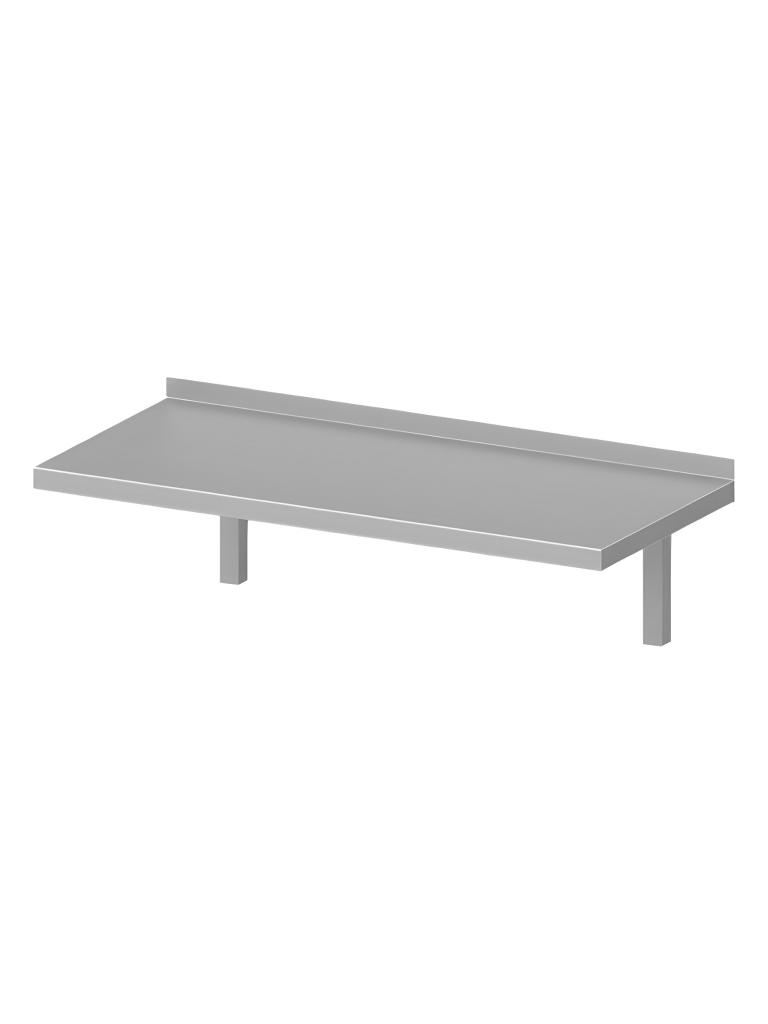 Étagère murale en inox - Fermé - 1 niveau - Avec supports - G-Line