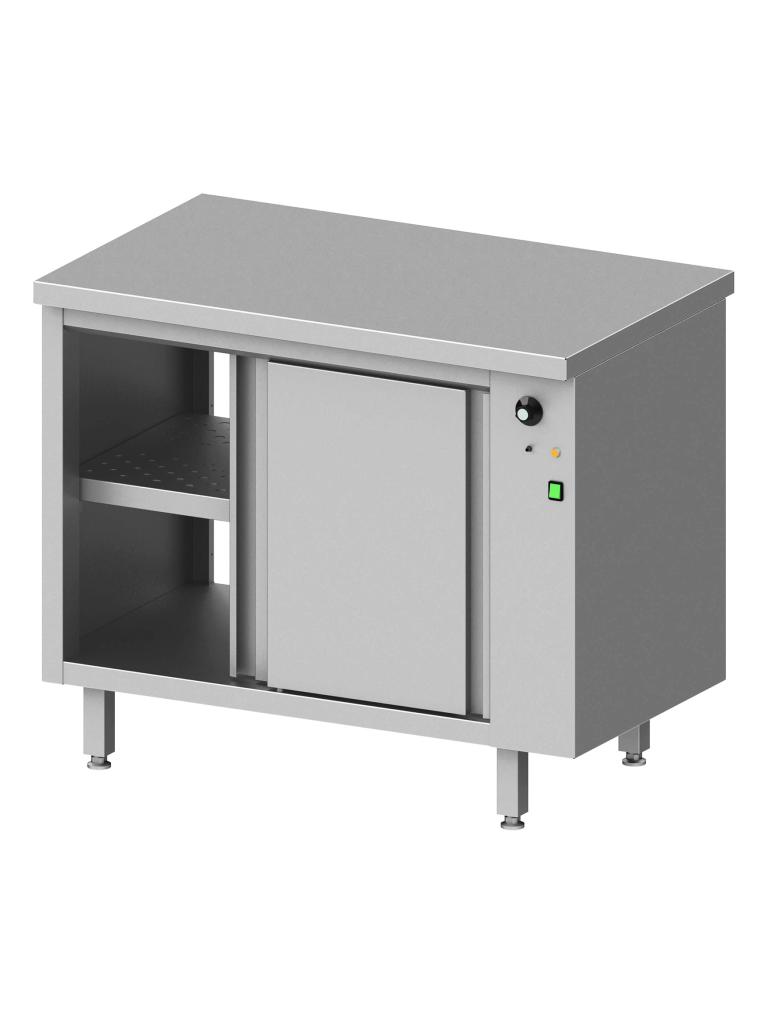 Armoire chauffante passe-plat en inox - Portes coulissantes - 230 V - G-Line