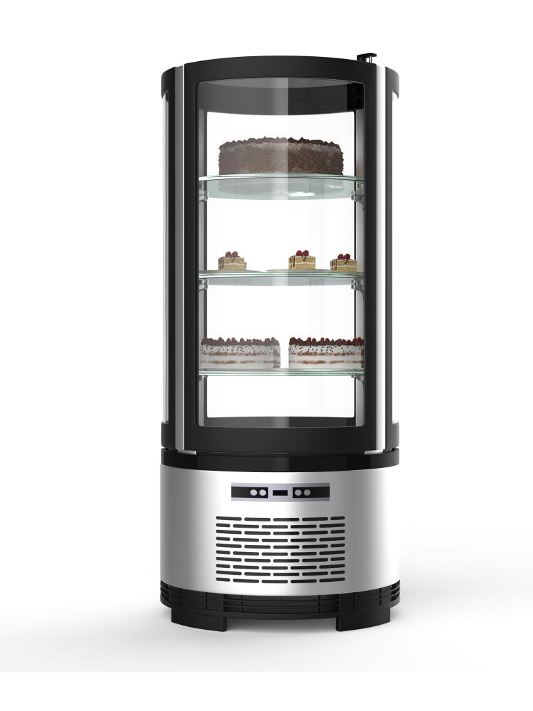 Vitrine réfrigérée à gâteaux - 100 Litres - Inox - 3 Plateaux - G-Line