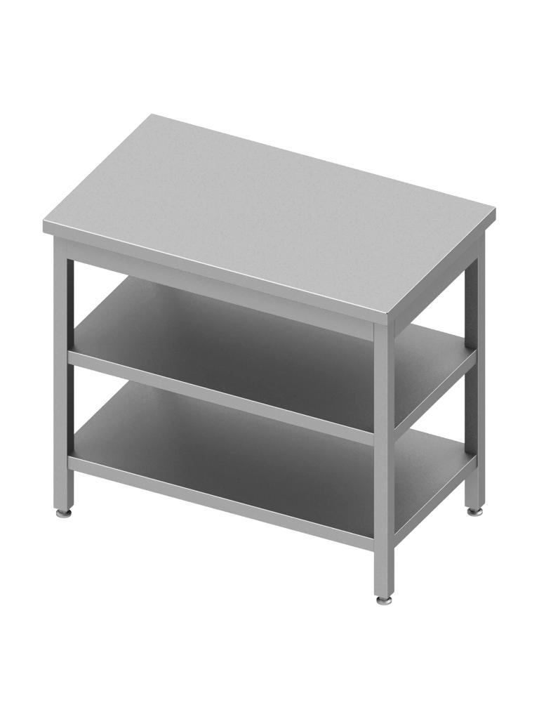 Table de travail en inox - Double étagère inférieure - G-Line