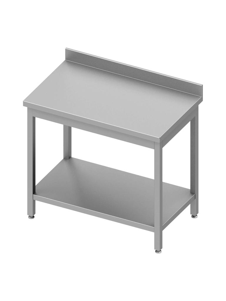 Table de travail en inox - Avec étagère inférieure - Rebord relevé 10 cm - G-Line