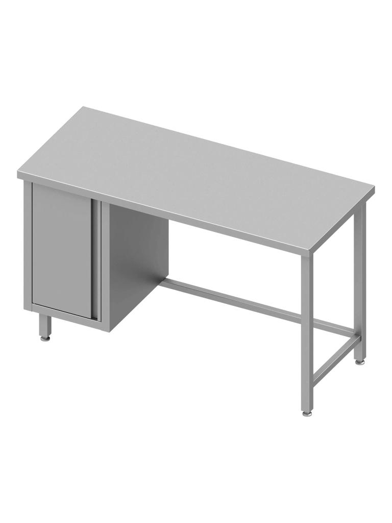 Table de travail en inox - Sans étagère inférieure - Armoire à gauche - G-Line