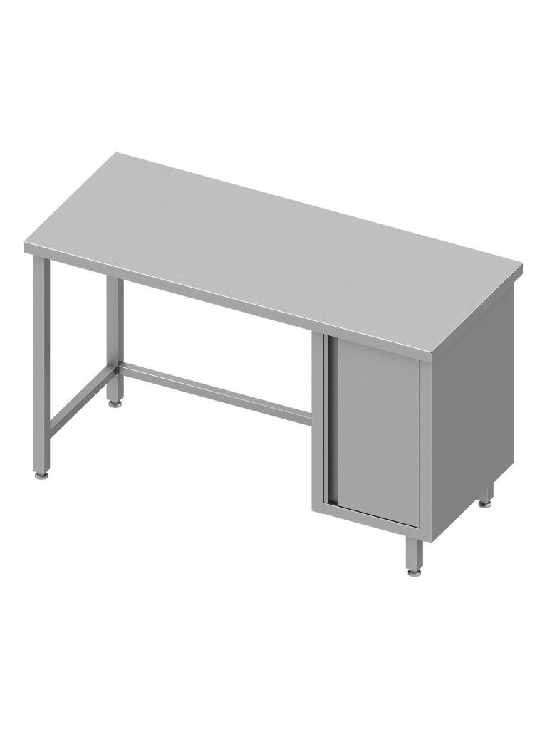 Table de travail en inox - Sans étagère inférieure - Armoire à droite - G-Line