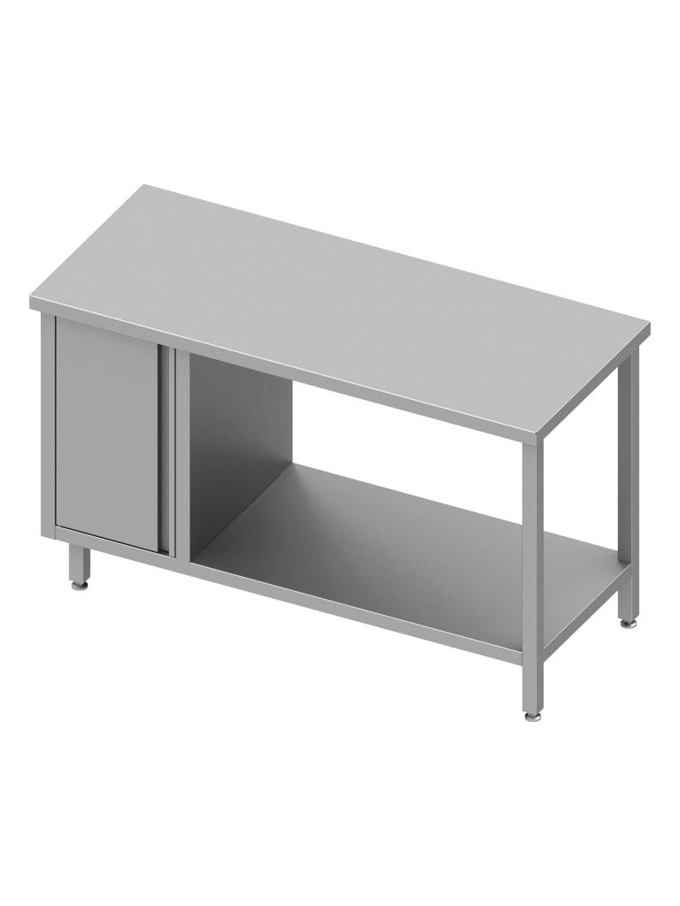 Table de travail en inox - Avec étagère inférieure - Armoire à gauche - G-Line