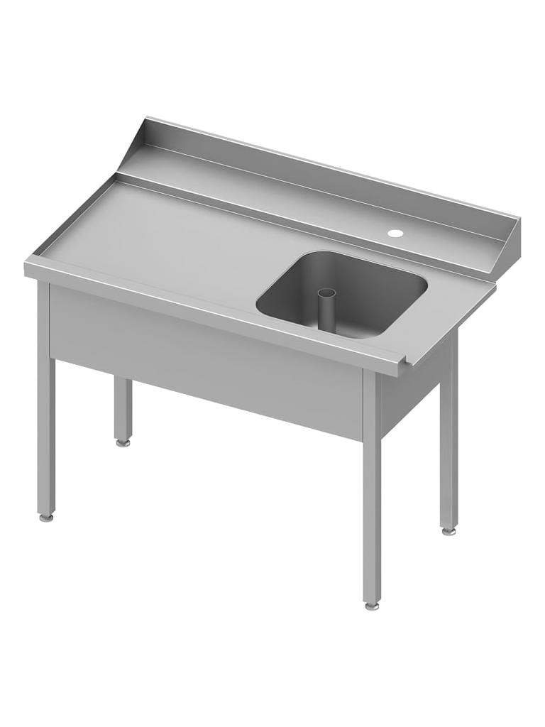 Table à provisions inox - À gauche du lave-vaisselle - Sans étagère inférieure - G-Line