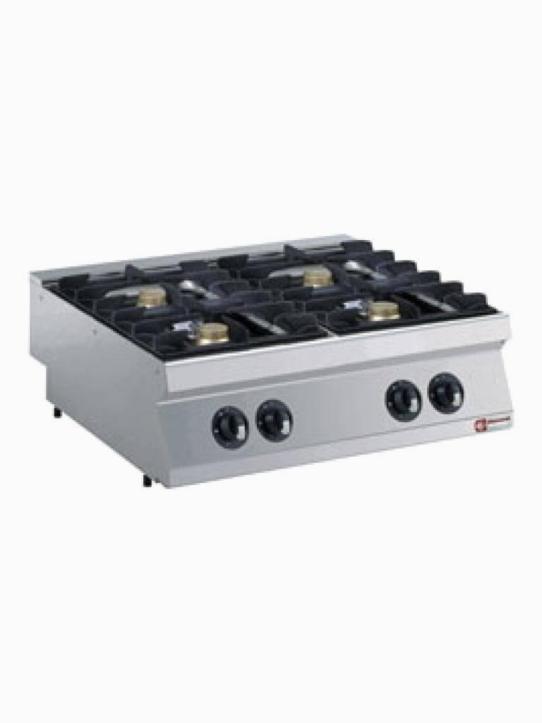 Cuisinière à gaz - 4 Foyers - Modèle de table - Diamant - G17/4F8T-N