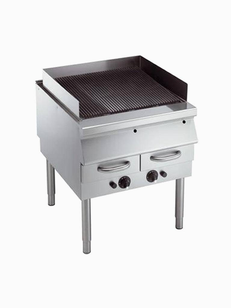 Grill - Ligne 2200 - Gaz - Nervuré - 80 CM - Base - Diamant - G22/GPLP8-N