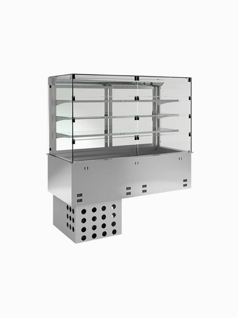 Vitrine - Modèle Mural - Avec bac - 3 Niveaux - Réfrigérée - Ventilée - 4 x 1/1 GN - Diamant - DPA/CCVA315