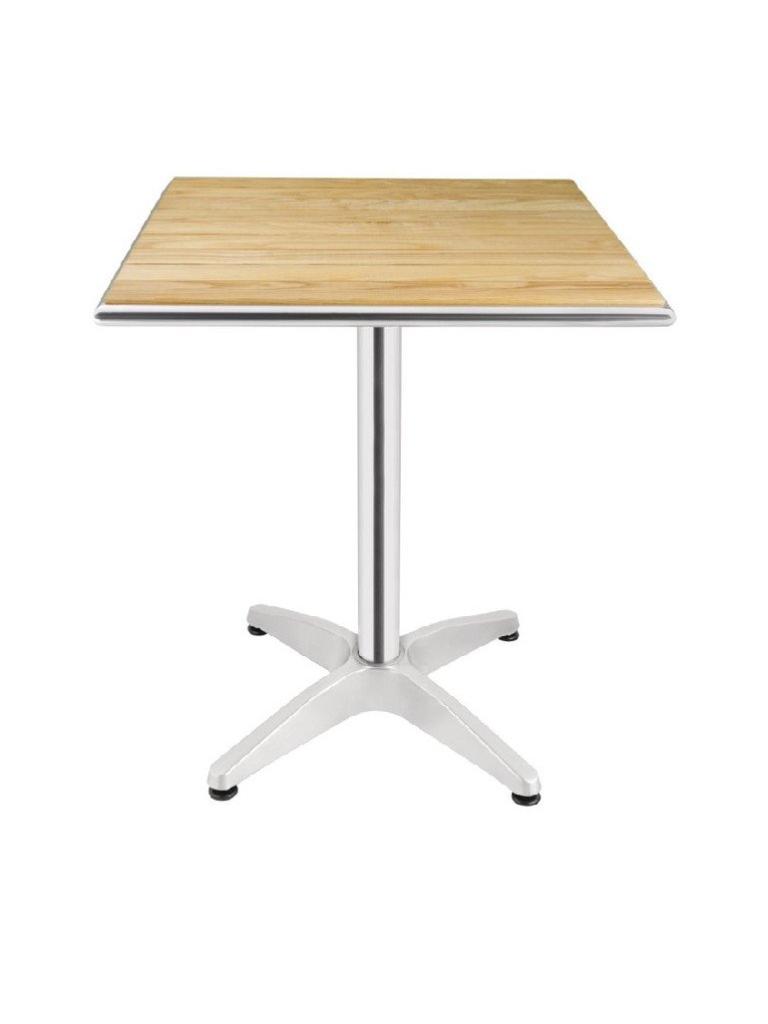 Table - H 72 x 60 x 60 CM - Aluminium/Frêne - Bolero - U430