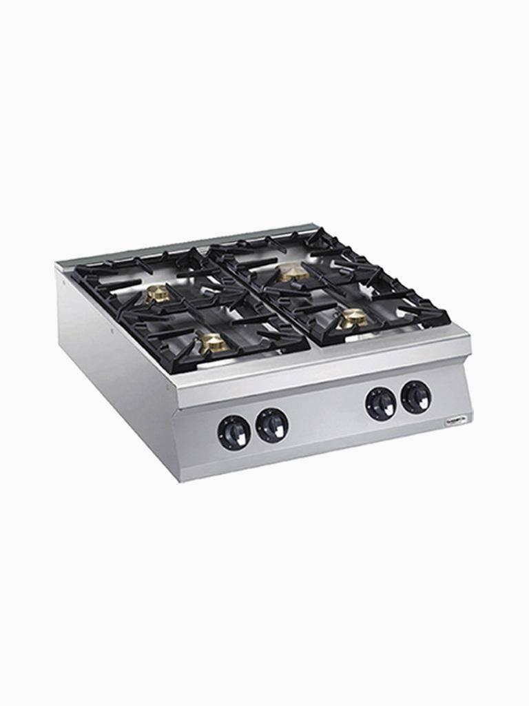 Réchaud à gaz - Ligne 2200 - 4 foyers - Modèle de table - Diamant - G22/4B8TPW-N