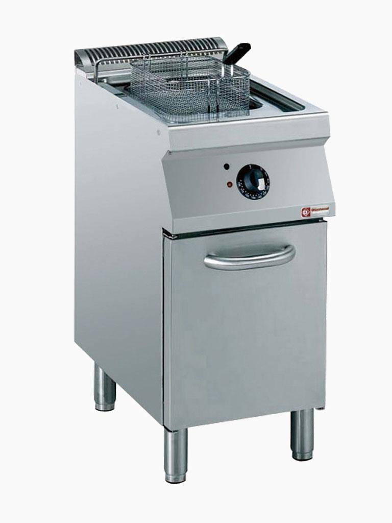 Friteuse - 15 Litres - Electrique - Cuve en Y - Robinet de vidange - Socle - Diamant - E17/F15A4-N