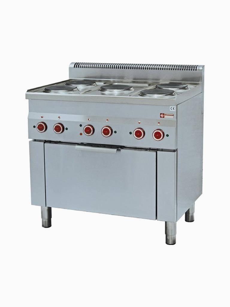Cuisinière - Electrique - Four à convection - 5 Foyers - Ø18 CM - Diamant - E60/5PFV9
