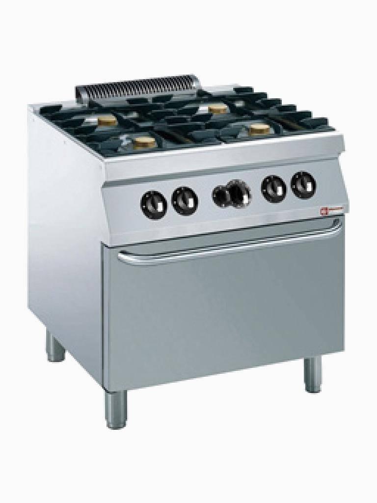 Cuisinière à gaz - Four à gaz - 4 Foyers - Diamant - G17/4BF8-N