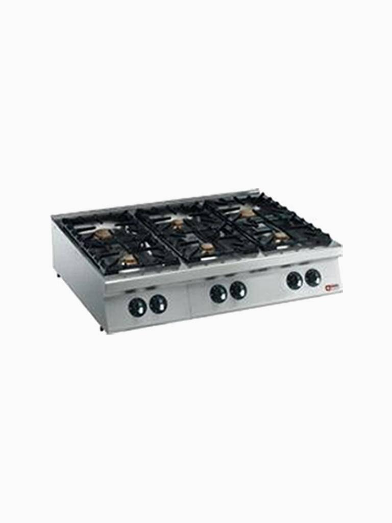 Cuisinière à gaz - Ligne 2200 - 6 foyers - Diamant - G22/6B12T-N
