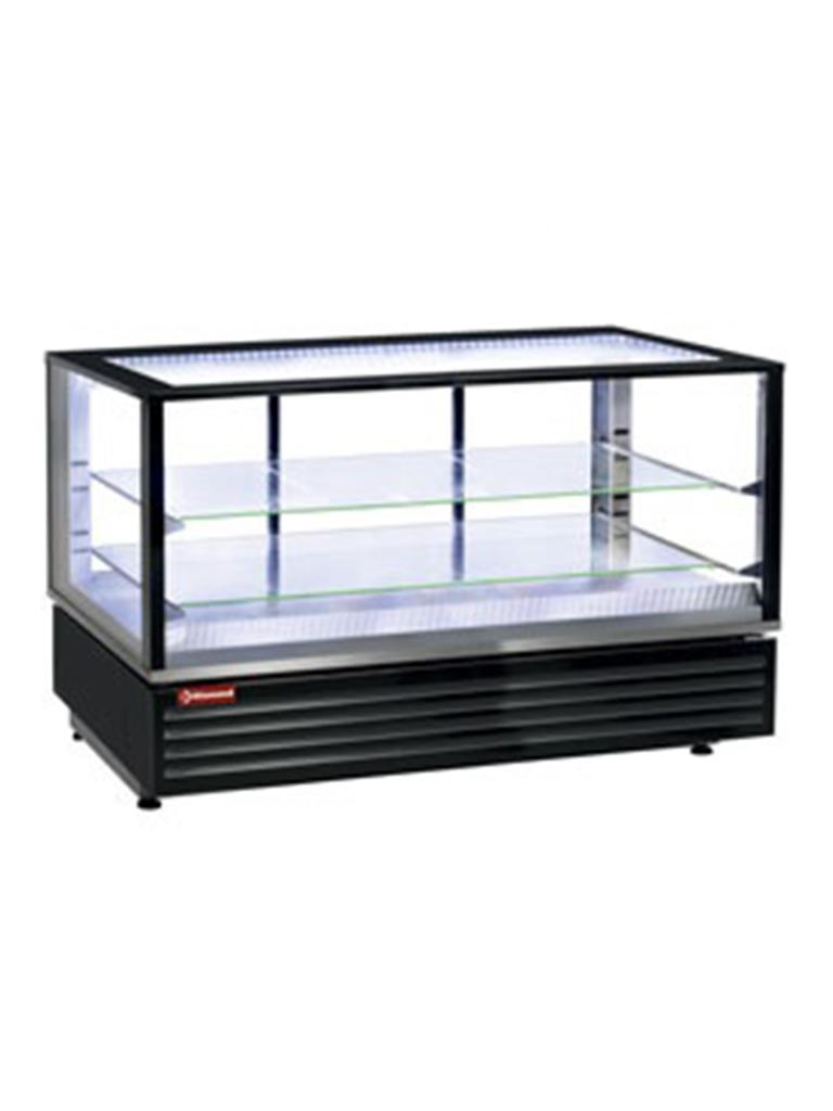 Vitrine chaude - 2 Niveaux - 1/1 GN / 60x40 CM - Noir - Diamant - VHDG-B1