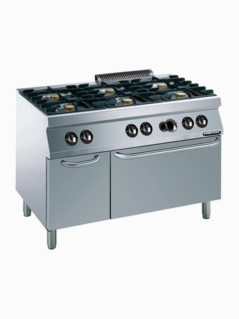 Cuisinière à gaz - Four à gaz - 6 Foyers - Diamant - G17/6BFA12-N