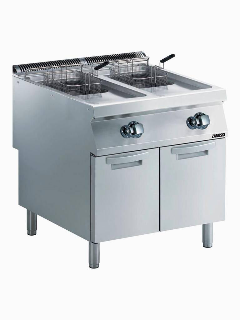 Friteuse - 2 x 15 Litres - Electrique - Vanne de vidange - Socle - Diamant - E22/F30A8-N