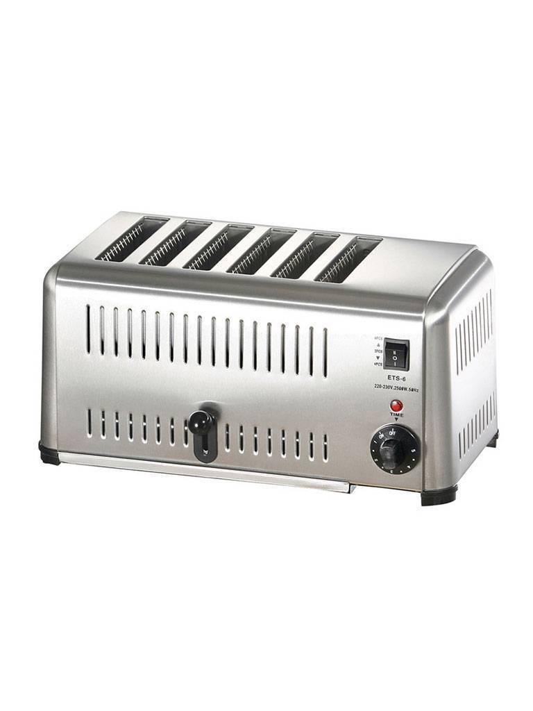 Grille-pain - 6 fentes - inox - 2500W - G-Line