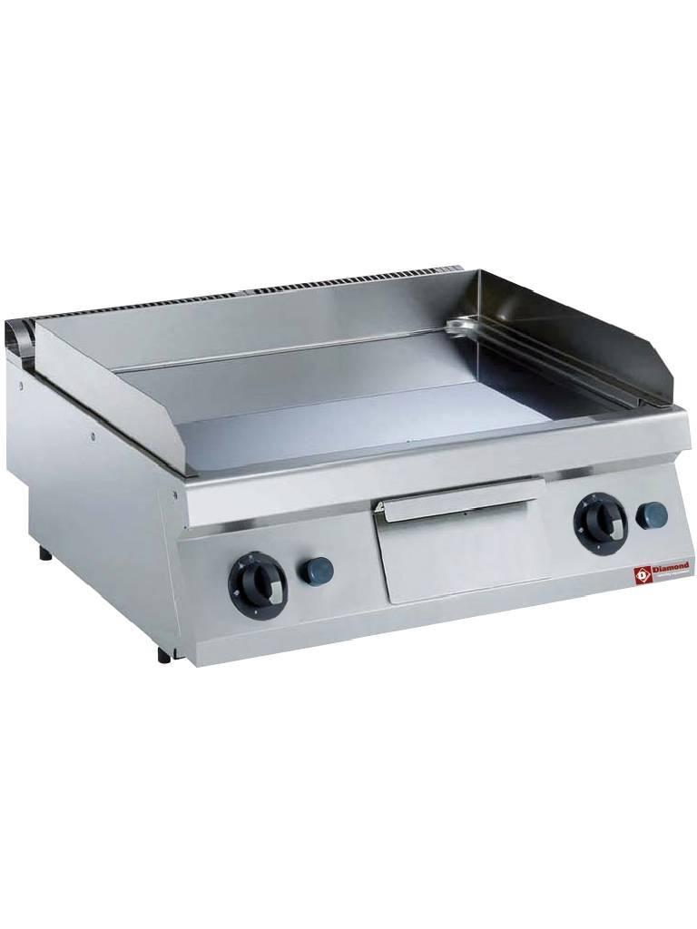 Plancha - Gaz - Lisse - Chrome - 80 CM - Diamant - G17/PLCD8T-N