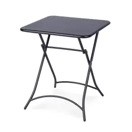 Table de patio Toscane - Noire - H 71,5 x L 60 x P 60 cm - G-Line