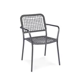 Chaises de jardin empilables en rotin anthracite - G-Line