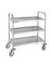 Chariot de service - 3 niveaux - Petit - H 82,5 x 71 x 40,5 CM - Inox - Vogue - F993