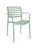 Chaise terrasse Louise - Empilable - Accoudoir - Vert - G-Line