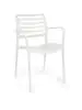 Chaise terrasse Louise - Empilable - Accoudoir - Blanc - G-Line