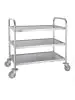 Chariot de service - 3 niveaux - Moyen - H 85,5 x 81 x 45,5 CM - Inox - Vogue - F994